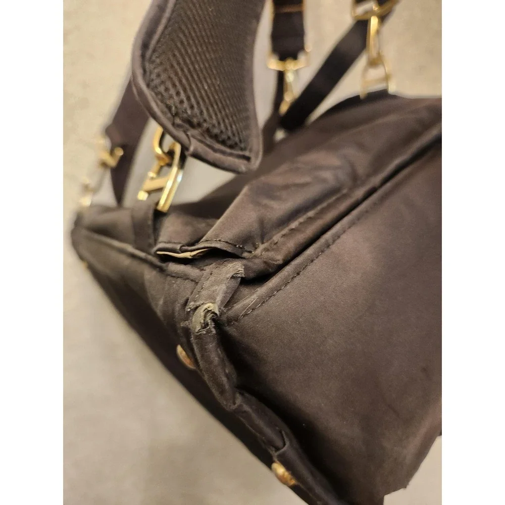 Ju-Ju-Be Black‎ Diaper Bag Backpack Convertible Tote Gold Hardware Organizer